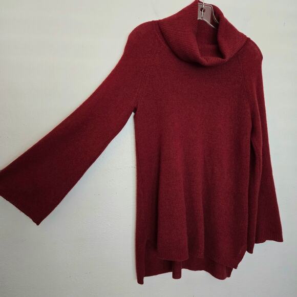 100% Cashmere Brick Red Cowl Neck Sweater Size XS/4 Fall Winter Knit Classic - Picture 5 of 14